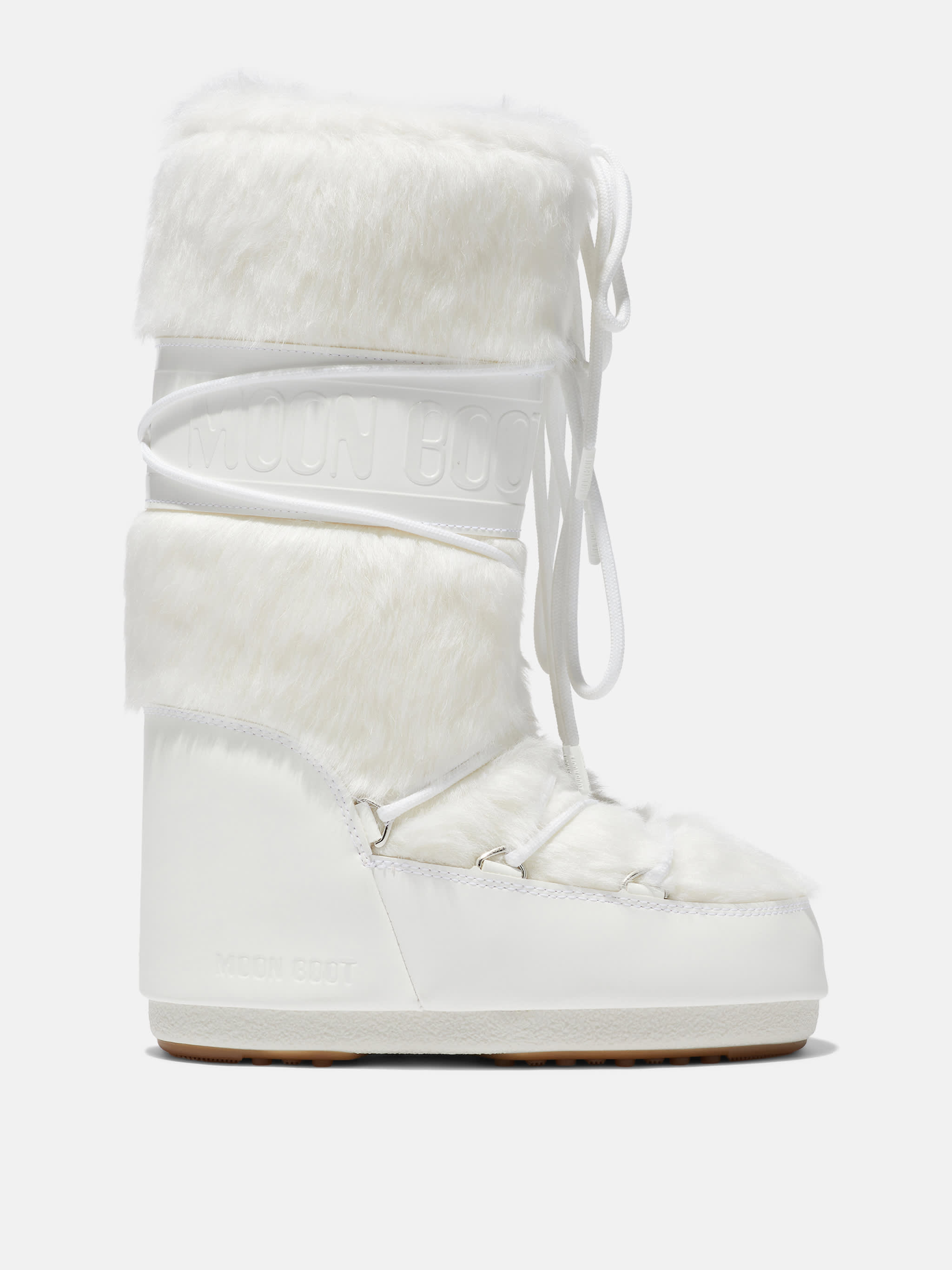 BOTTES ICON WHITE EN FAUSSE FOURRURE