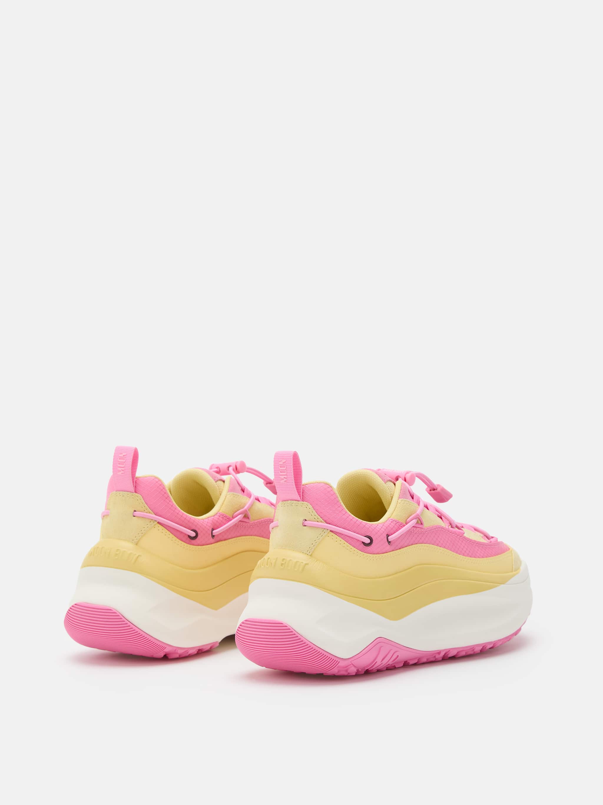 BASKETS MOON247 XLACE JAUNE ET ROSE