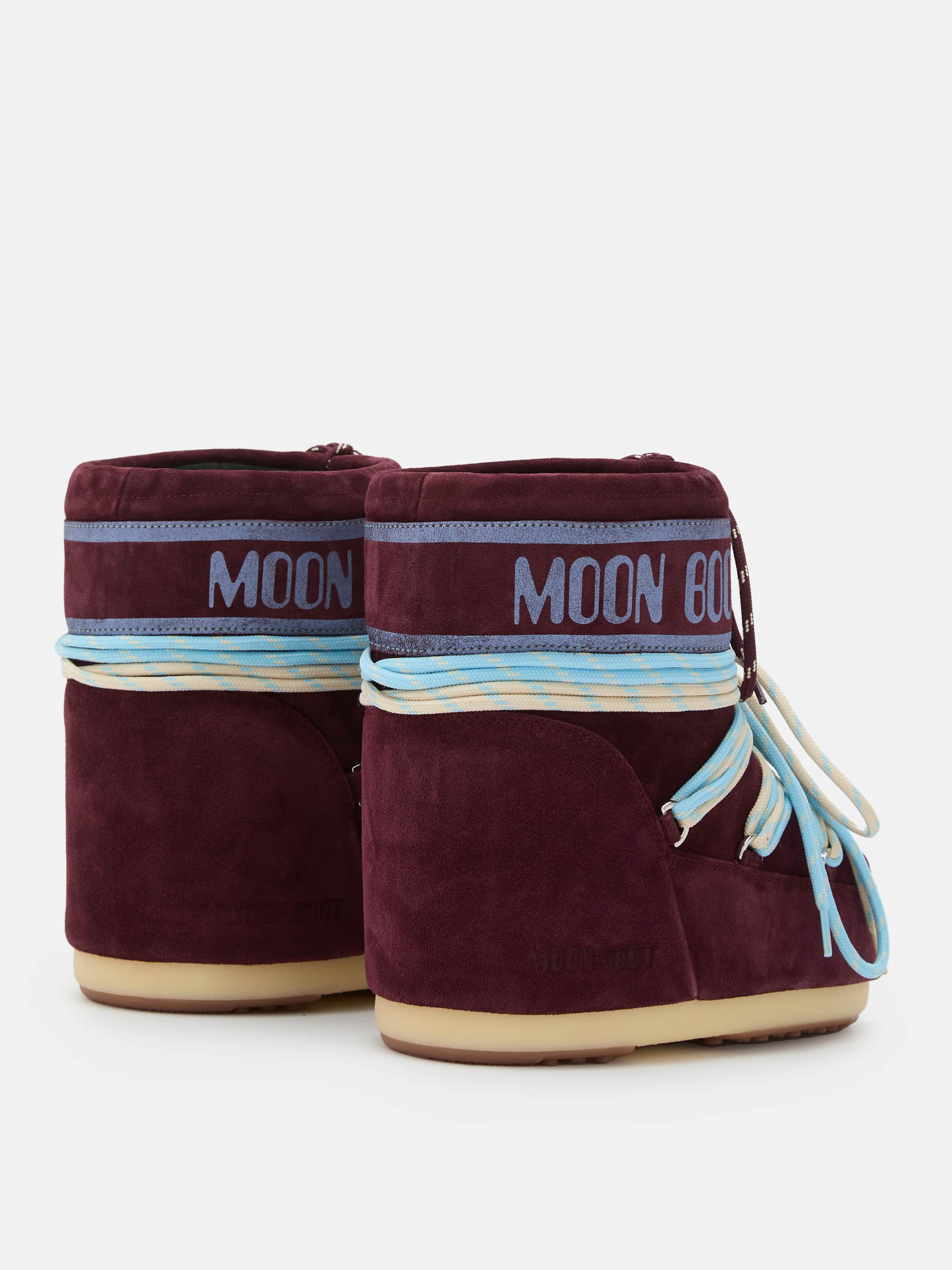 ICON LOW BORDEAUXROTE STIEFEL AUS VELOURSLEDER