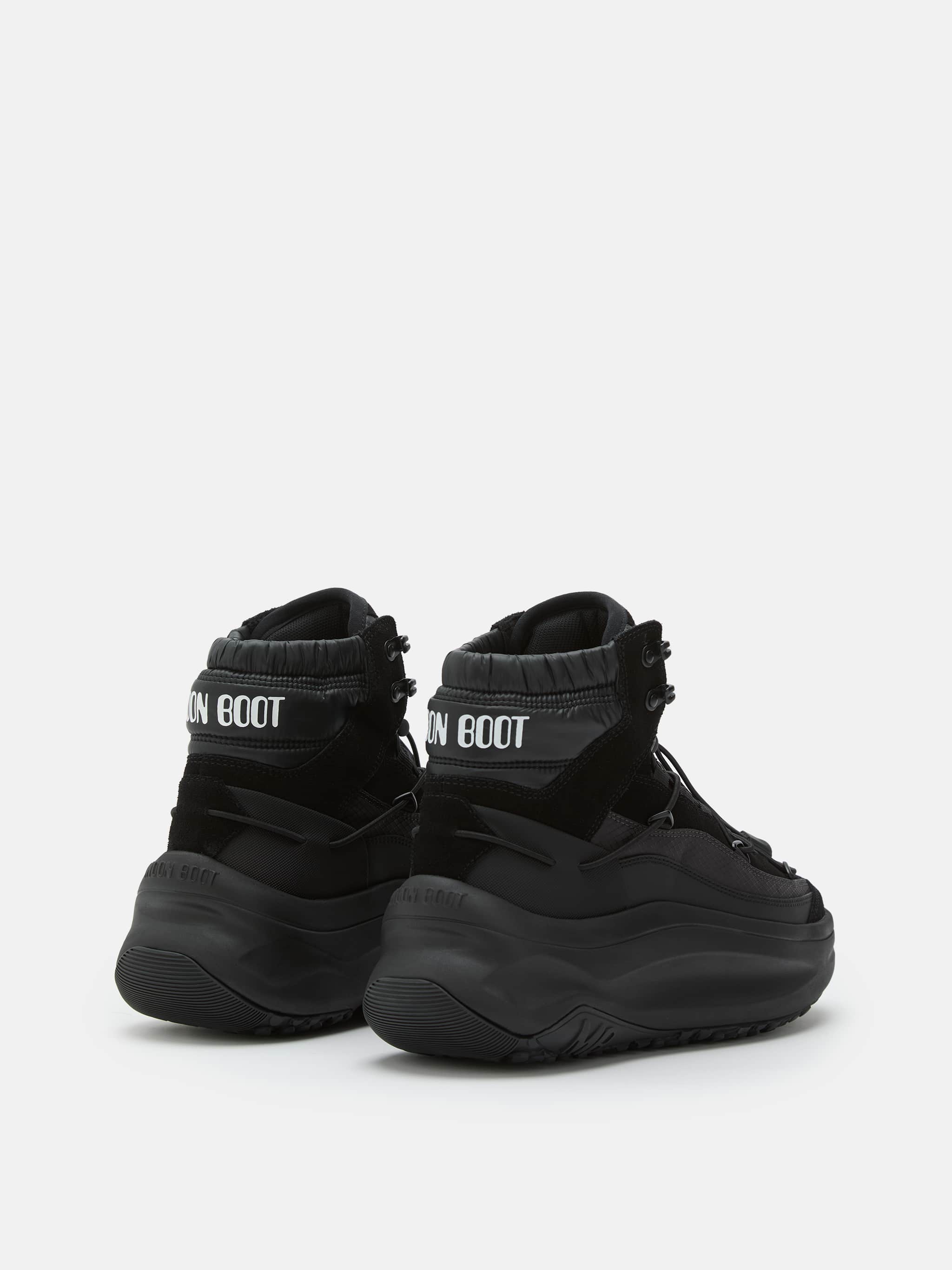 MOON247 BLACK XLACE MID SNEAKERS