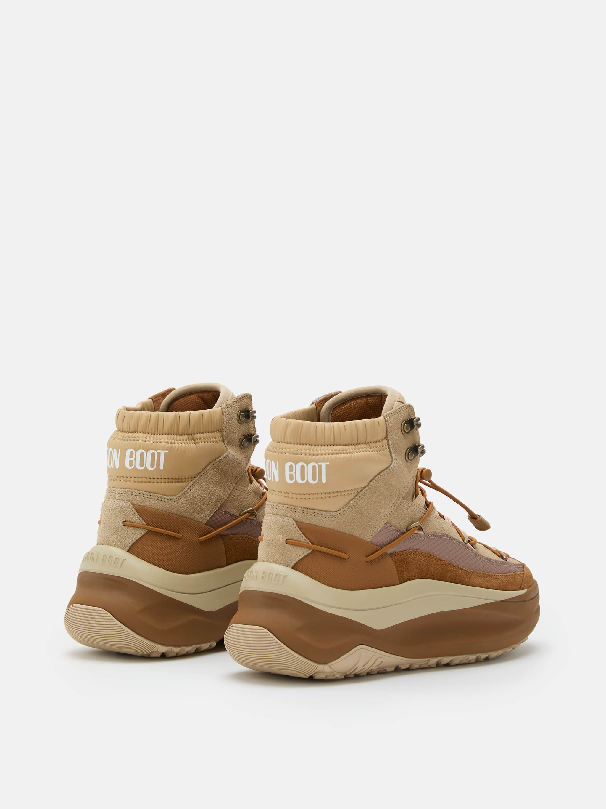 MOON247 BROWN XLACE MID SNEAKERS
