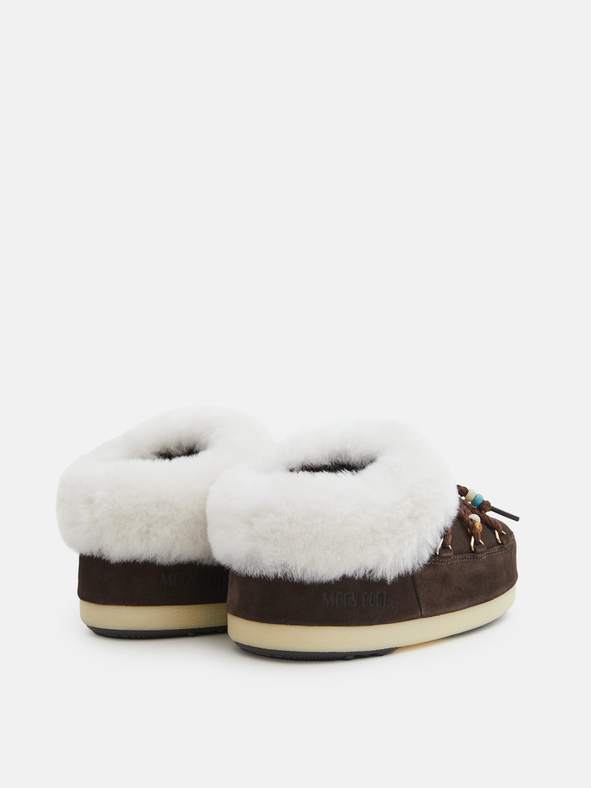 MULE BEADS MARRONE IN PELLE SCAMOSCIATA image number 1