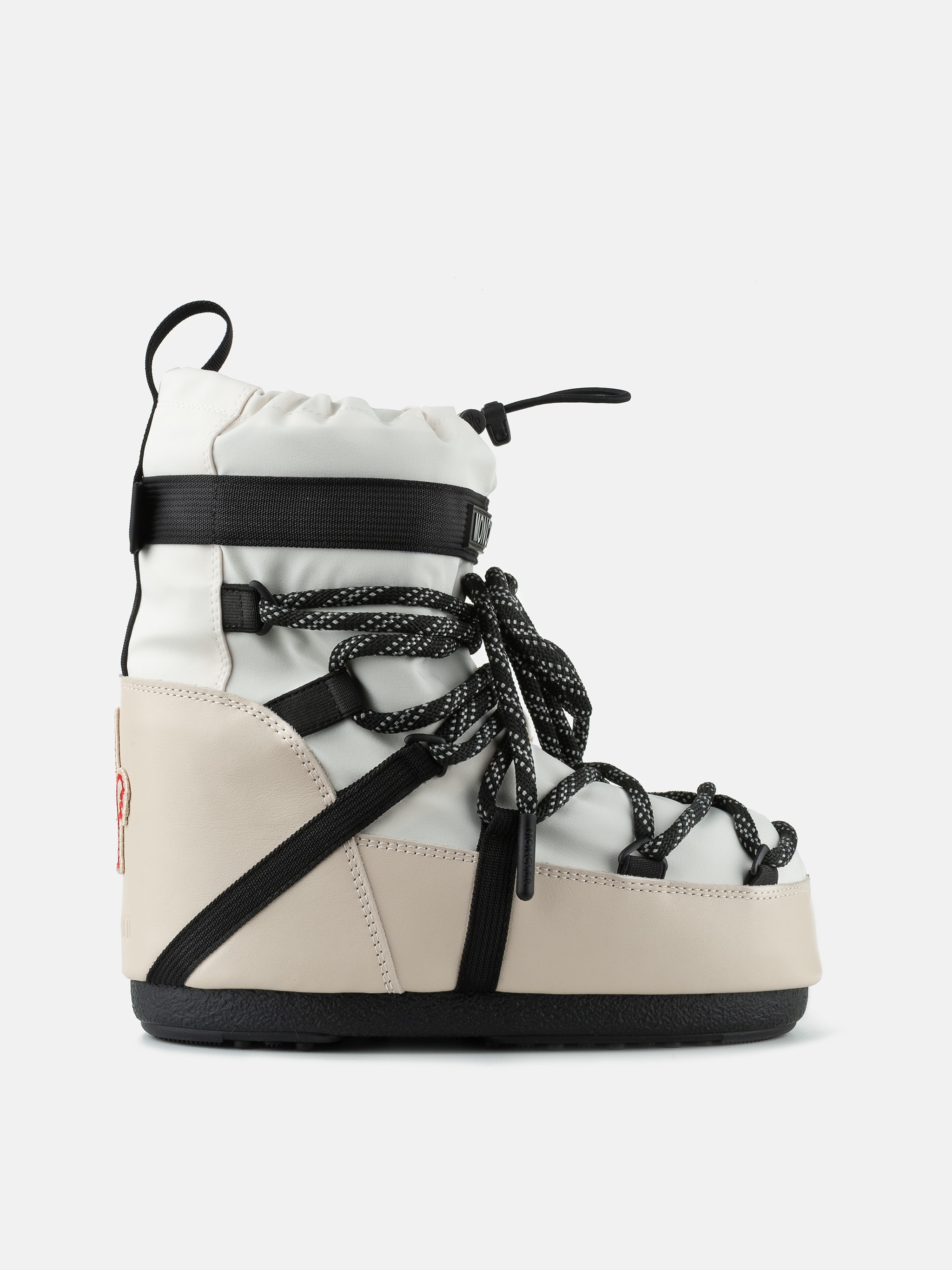 MOON BOOT X MONCLER GRENOBLE ICON LOW WHITE BOOTS