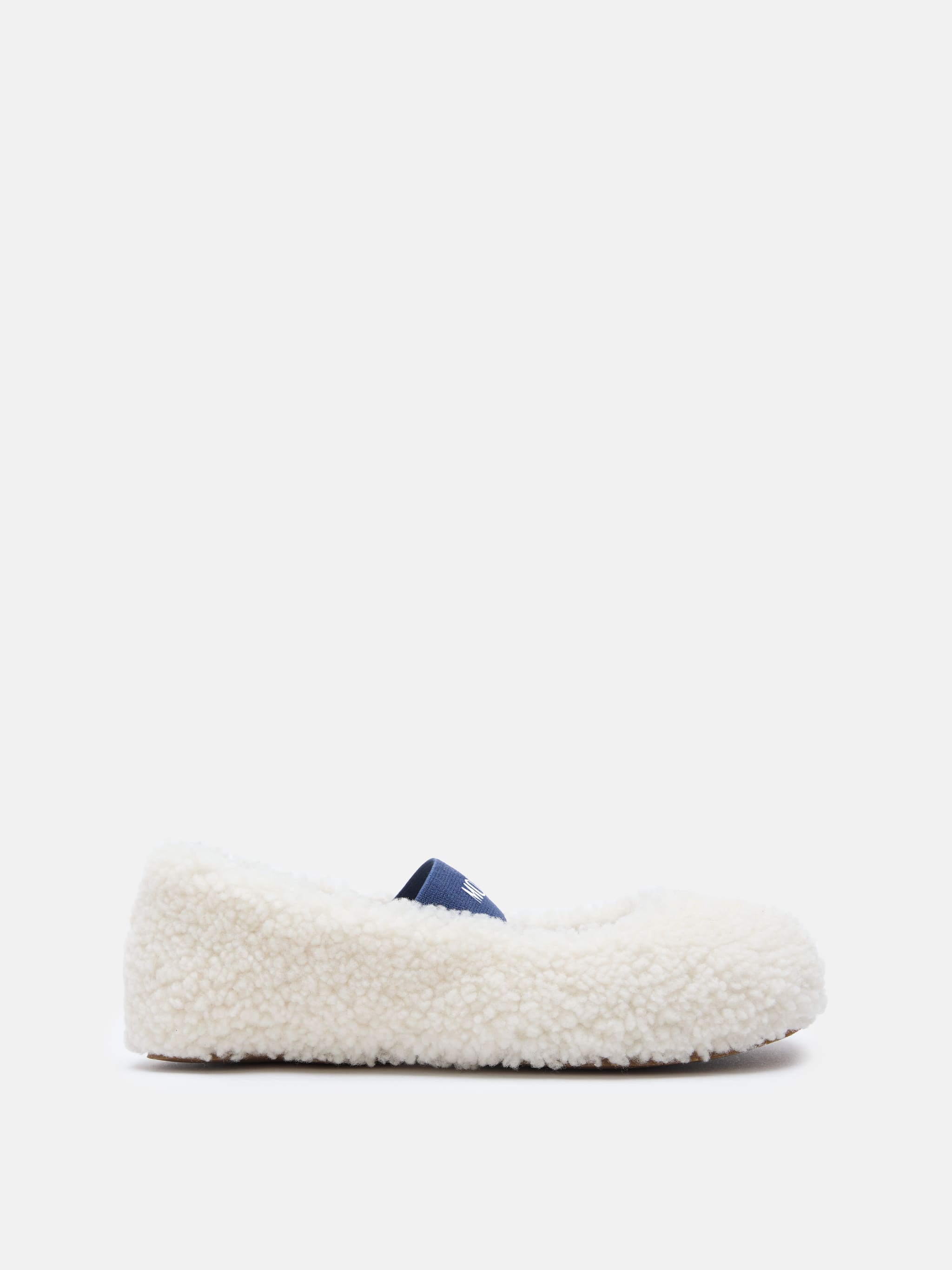 BALLERINES BLANCHES EN SHEARLING