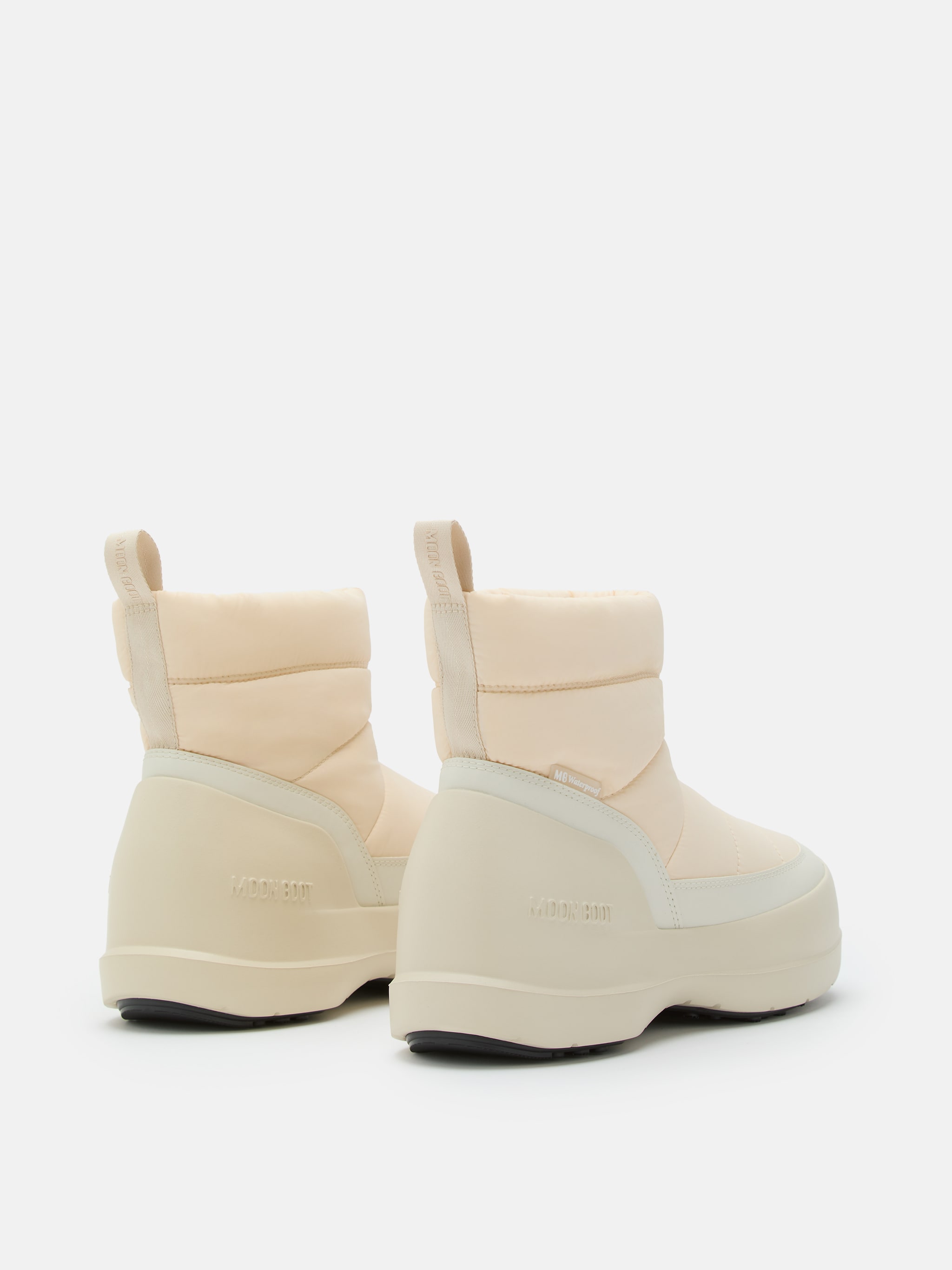 MEZZALUNA PUFFY CREAM BOOTS