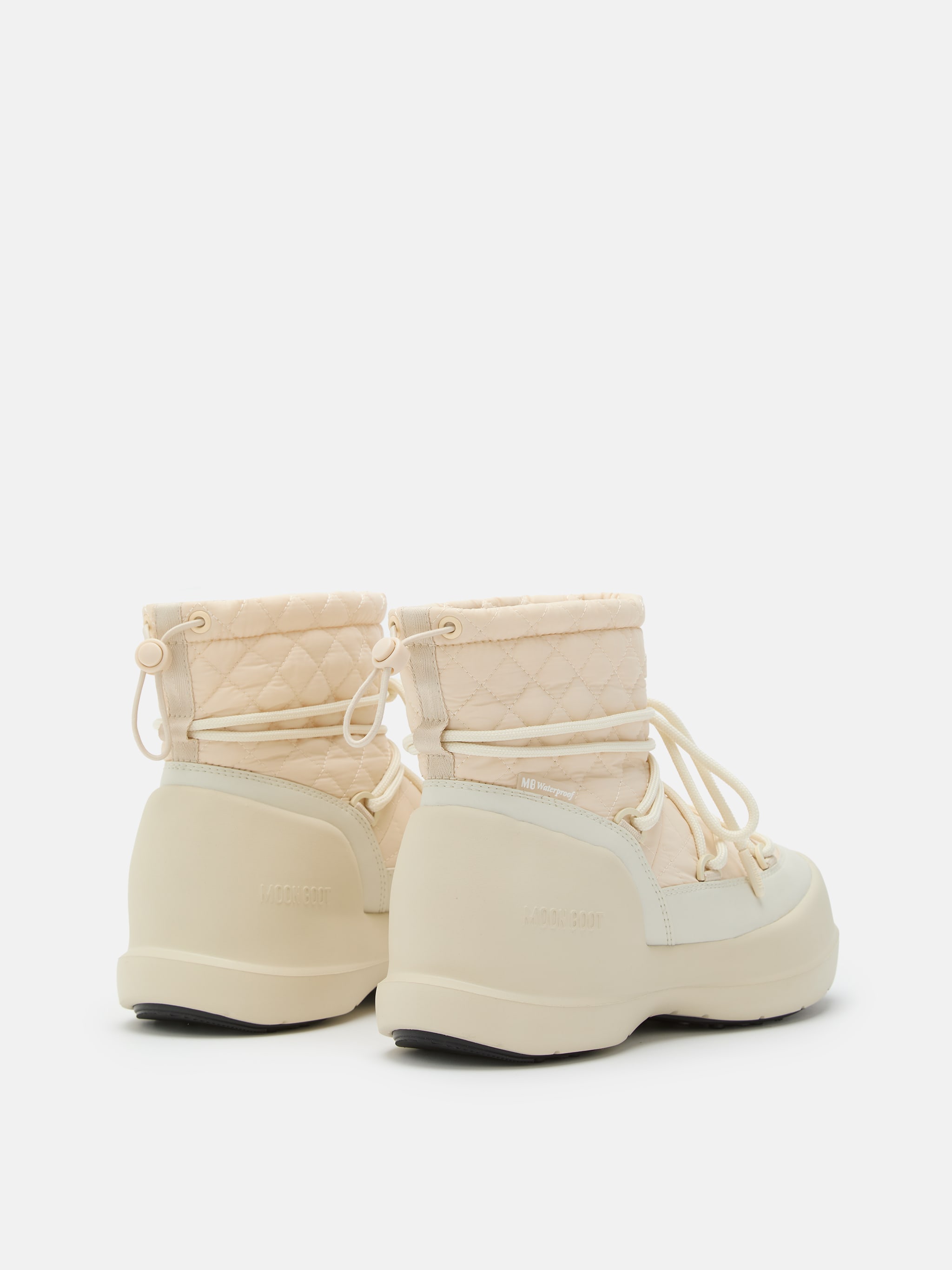 MEZZALUNA MID CREAM QUILTED BOOTS