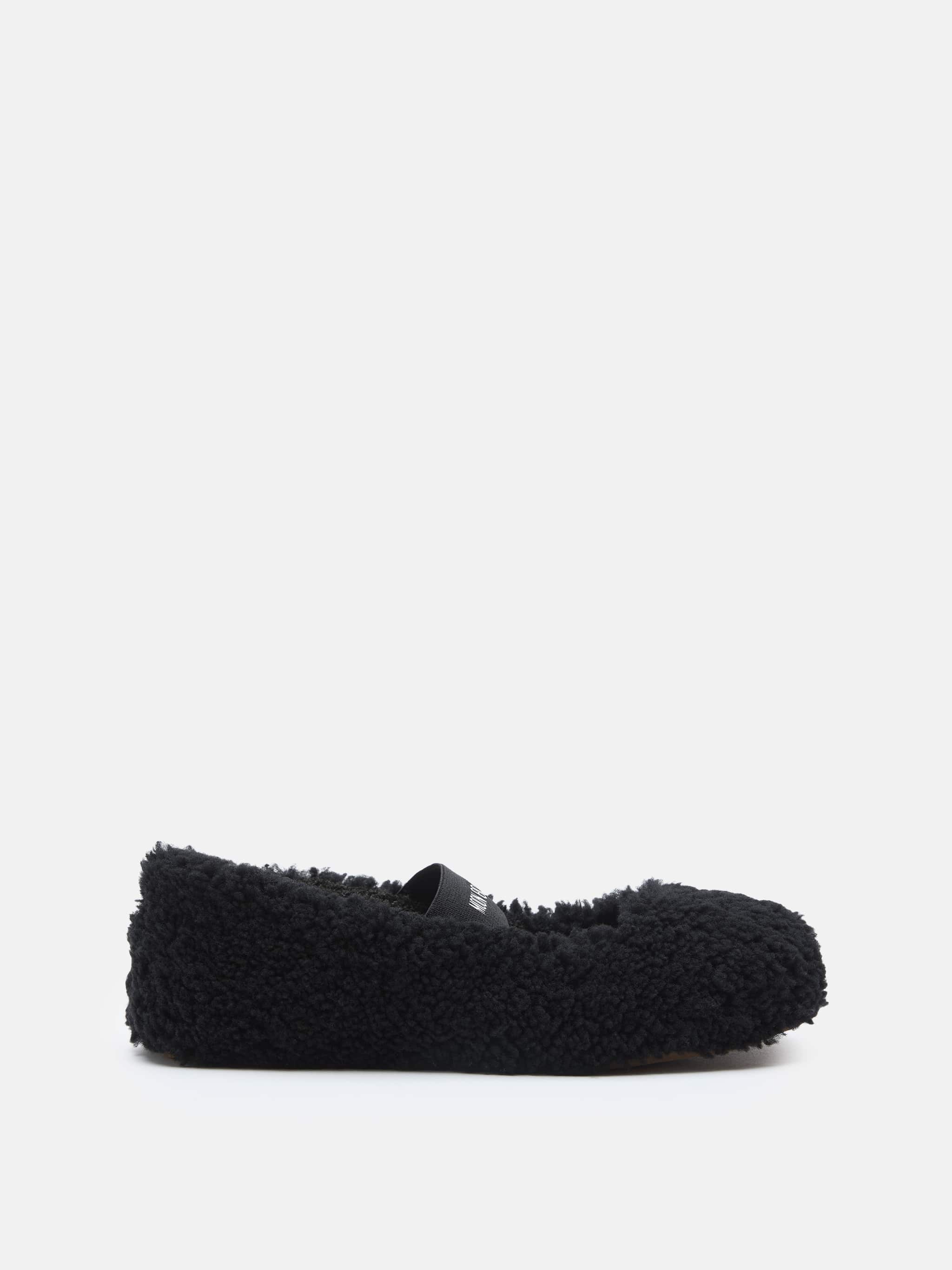 BALLERINES NOIRES EN SHEARLING