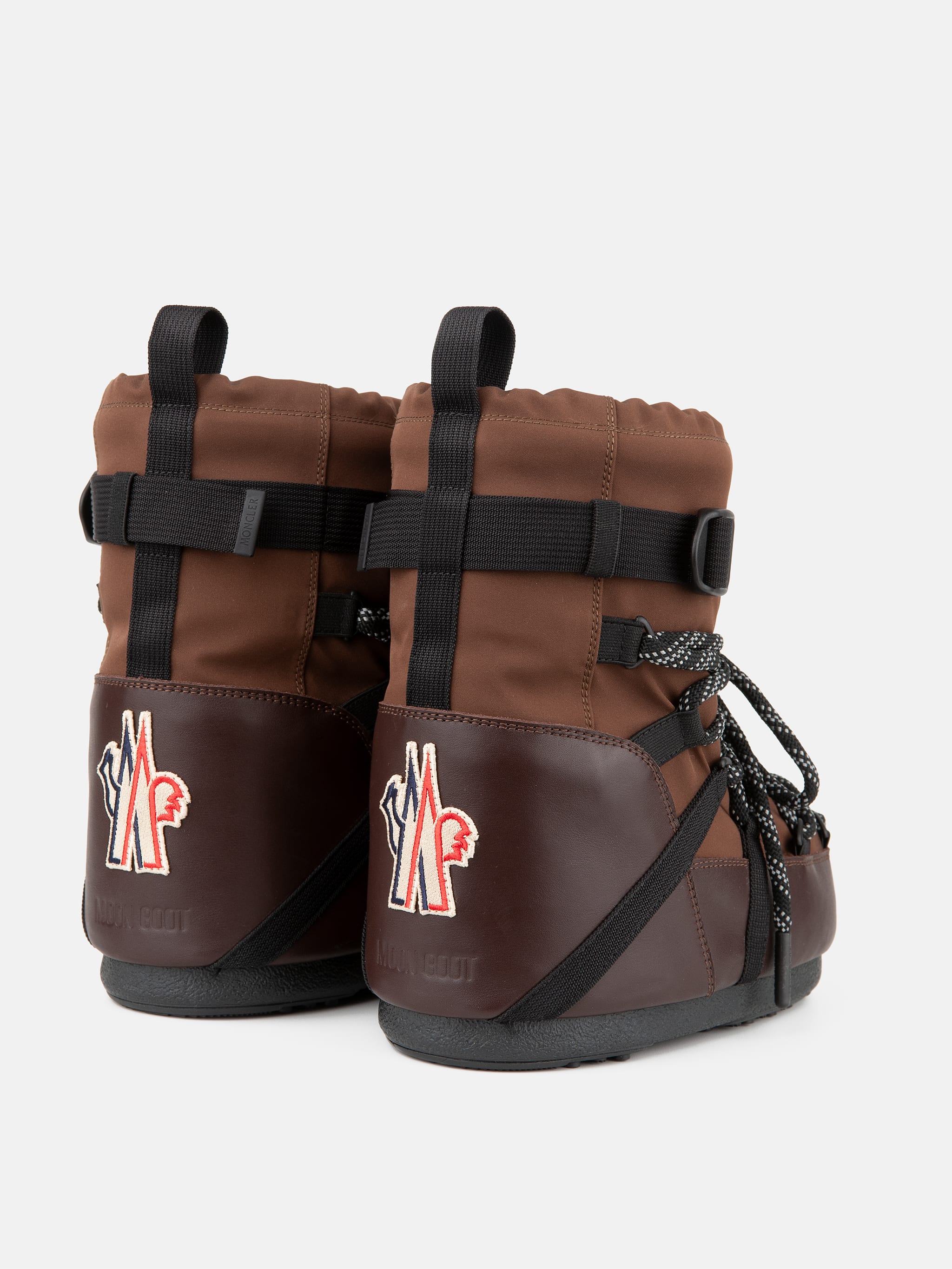 MOON BOOT X MONCLER GRENOBLE ICON LOW MOCHA BROWN BOOTS