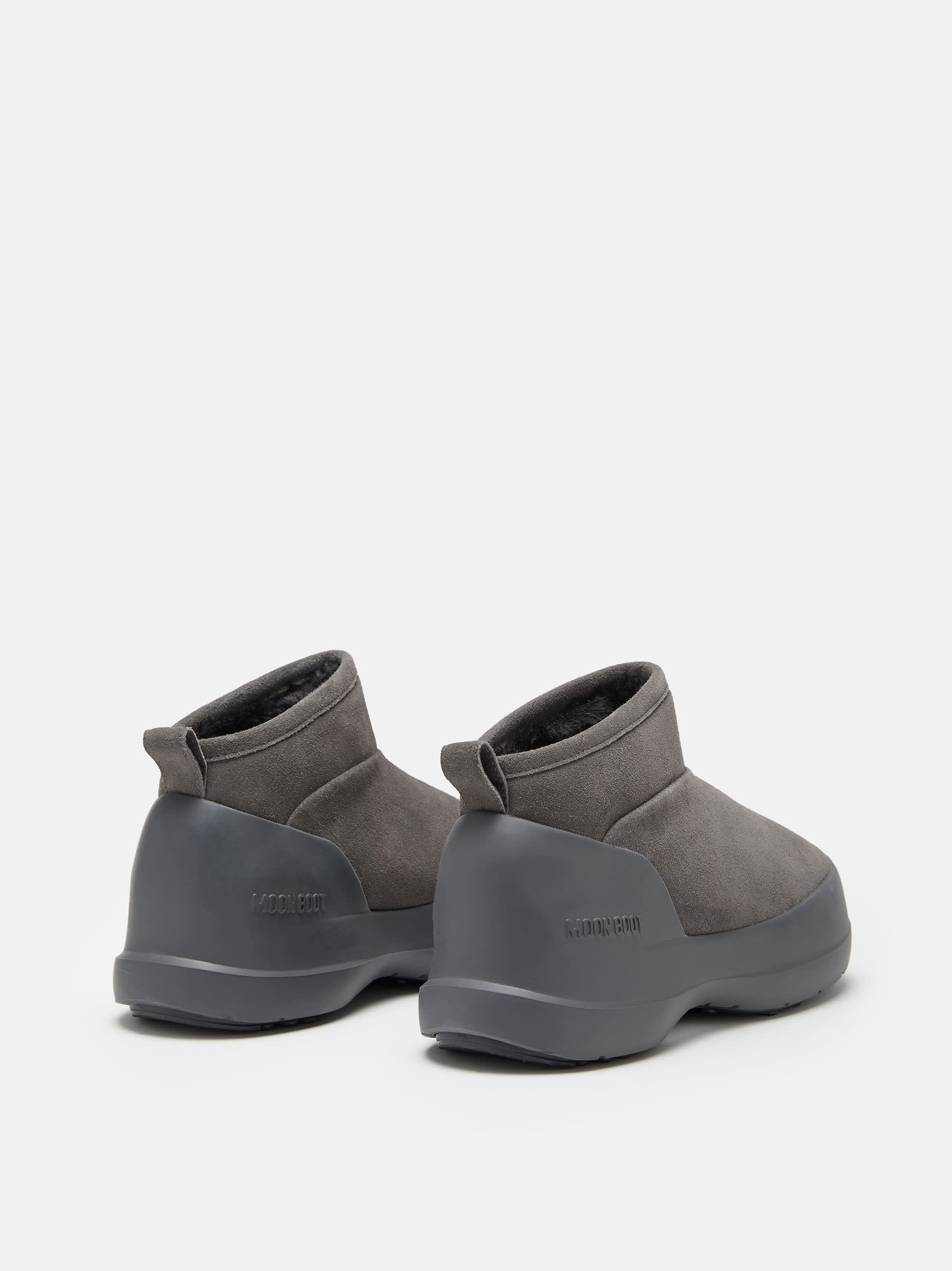 MEZZALUNA ANTHRAZITFARBENE LOW STIEFEL AUS VELOURSLEDER