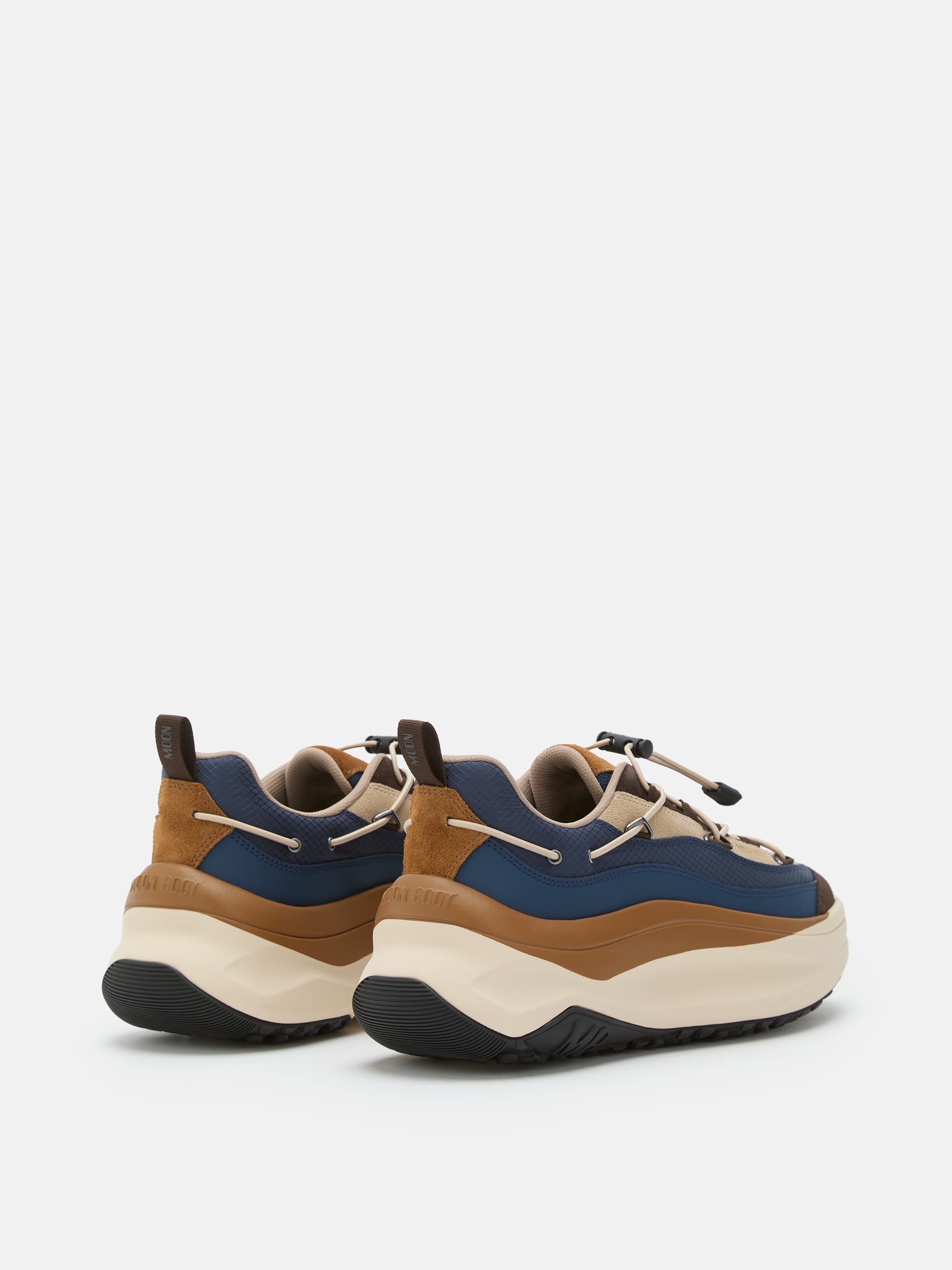MOON247 XLACE NAVY & BROWN SNEAKERS