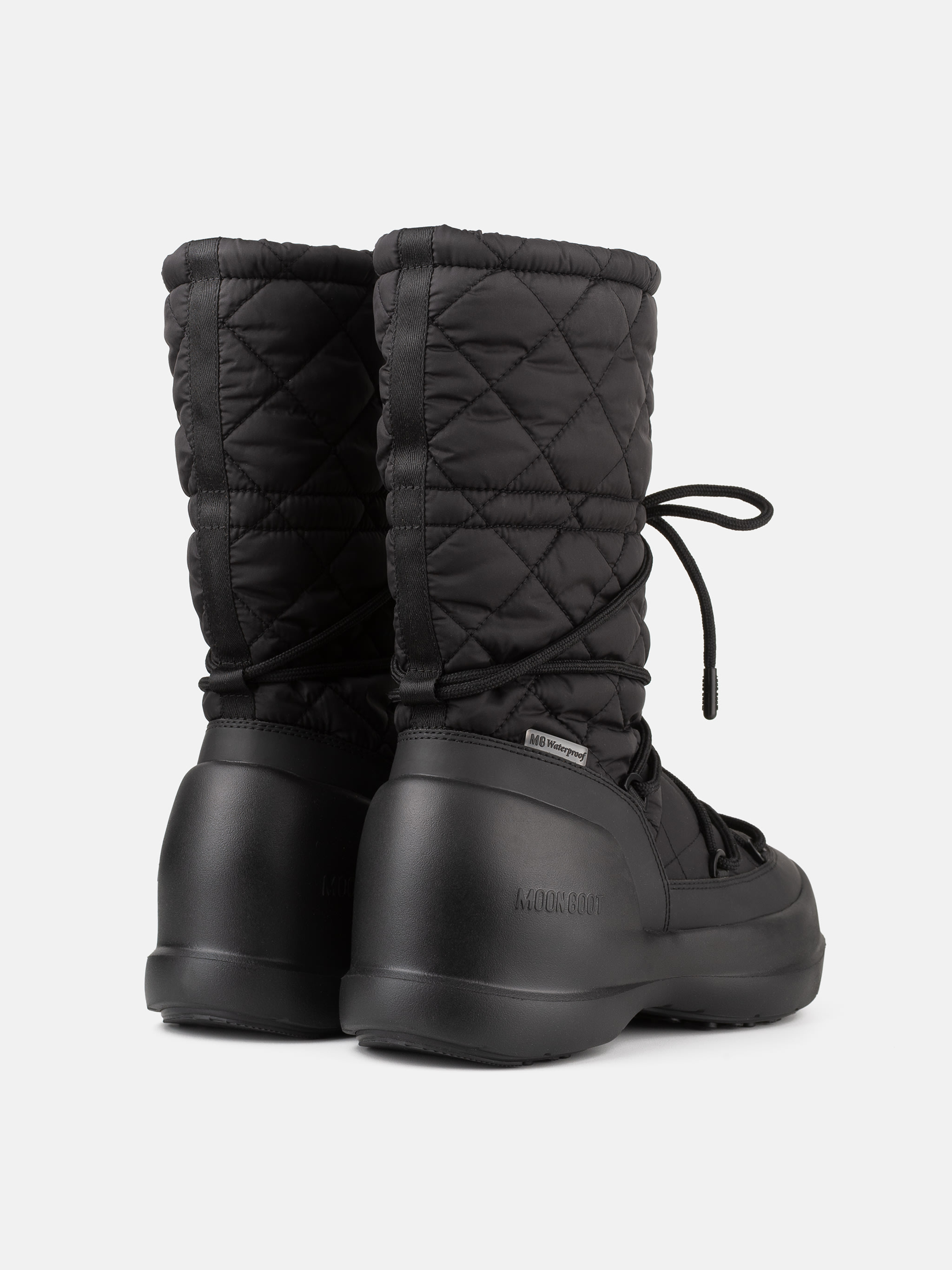BOTAS MEZZALUNA ALTAS ACOLCHADAS NEGRAS