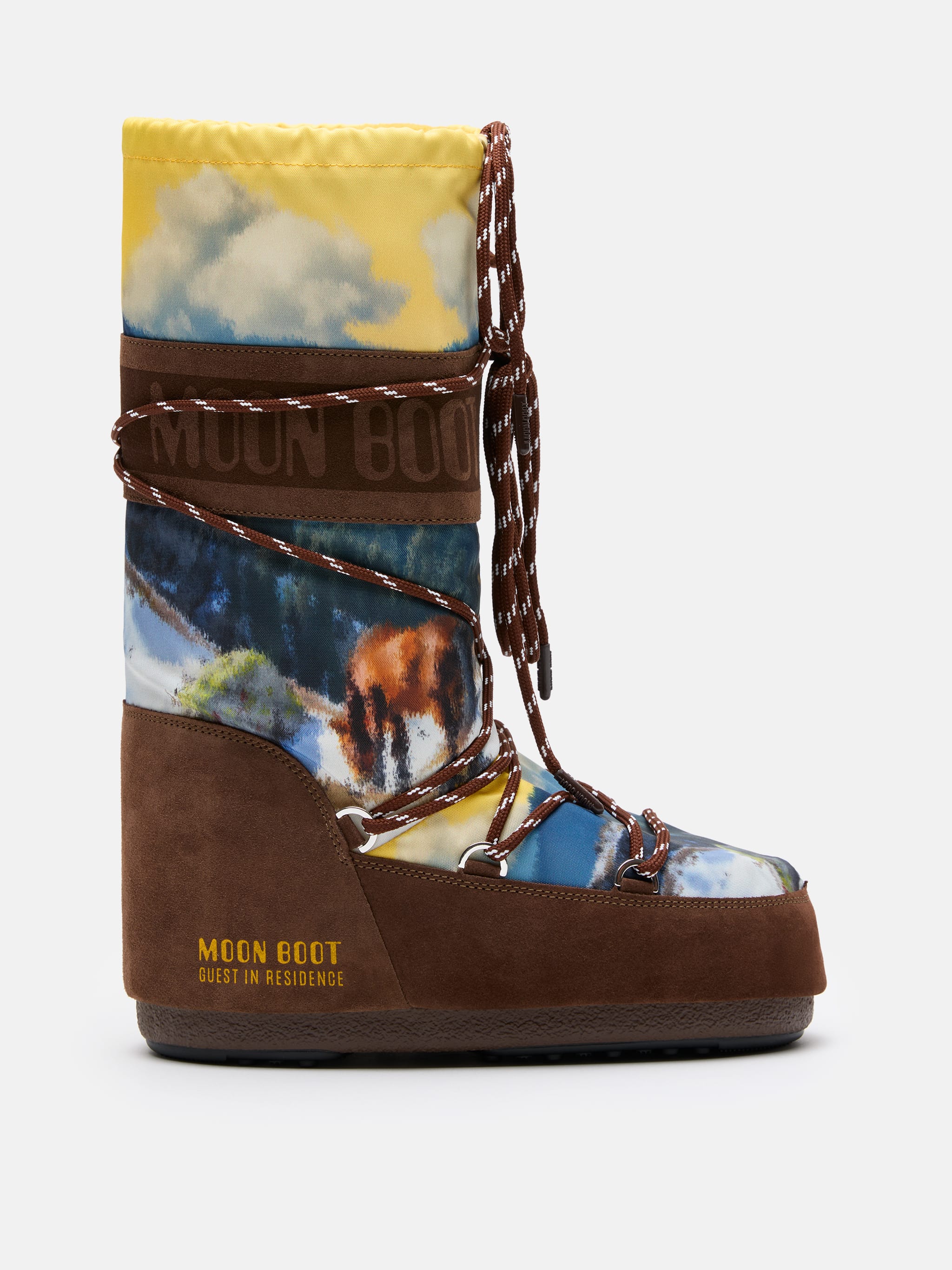 MOON BOOT X GUEST IN RESIDENCE BOTTES ICON HIGH POSTCARD CACAO