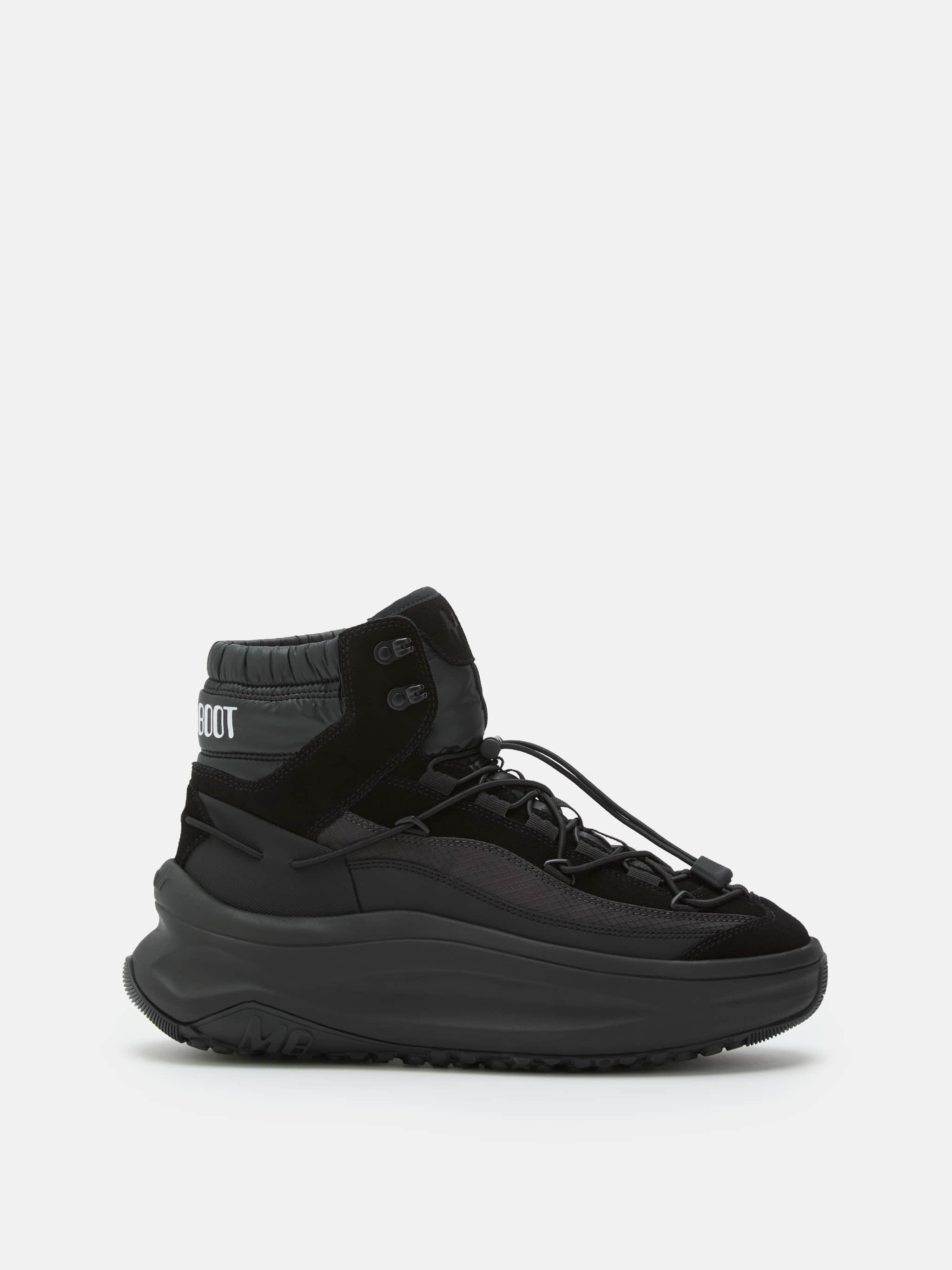 MOON247 BLACK XLACE MID SNEAKERS