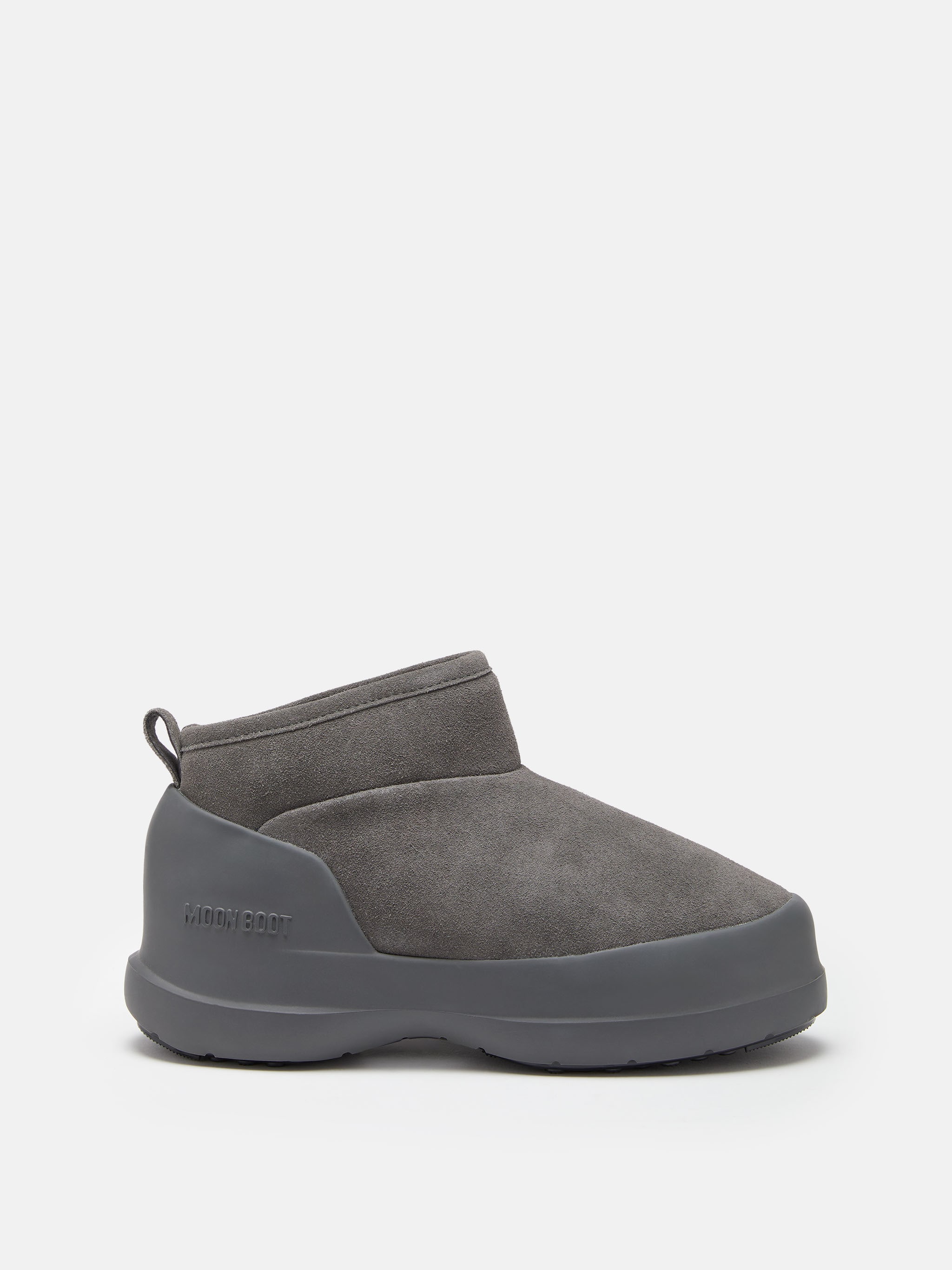 MEZZALUNA ANTHRAZITFARBENE LOW STIEFEL AUS VELOURSLEDER
